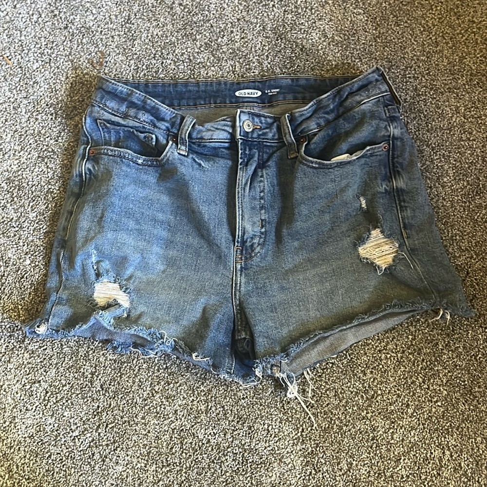 High rise old navy jean shorts size 12